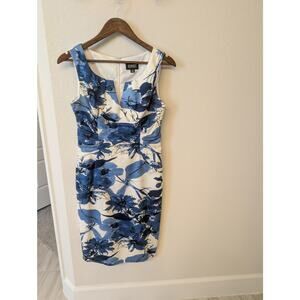 ADRIANNA PAPELL Cotton Stretch Sleeveless Floral Garden Party Brunch Feminine